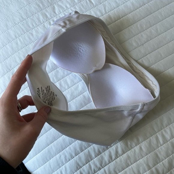 Tularosa white ribbed bikini revolve medium / small - Picture 8 of 12